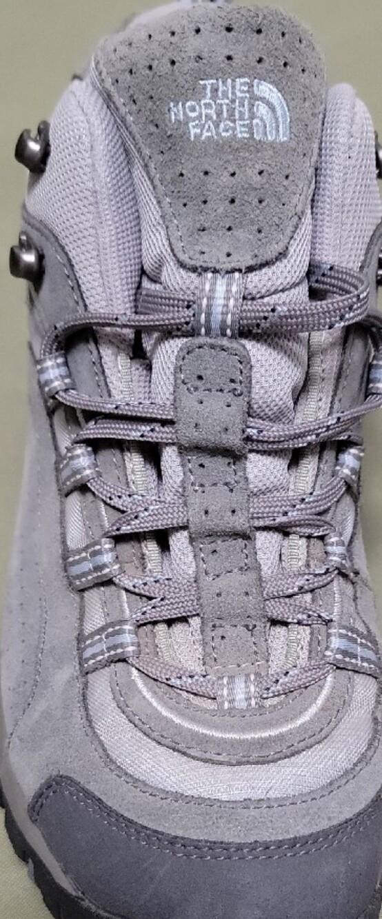 The North Face Light Gray Suede Hiking Sneakers - Picture 3 of 4